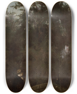 Triptych art skateboard deck of Witold Pruszkowski Dusk by Witold Pruszkowski (1846-1896) Triptych art skateboard deck of Witold Pruszkowski Dusk by Witold Pruszkowski (1846-1896)