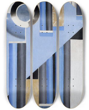 Triptych art skateboard deck of Karol Hiller Deska 0 by Karol Hiller (1891-1939)