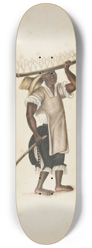Francisco Fierro - Indian Man Selling Butter 8.25 inch art skate deck