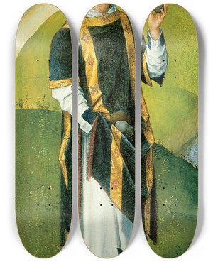 Triptych art skateboard deck of Hans Memling Saint Stephen by Hans Memling (1430-1494) Triptych art skateboard deck of Hans Memling Saint Stephen by Hans Memling (1430-1494)