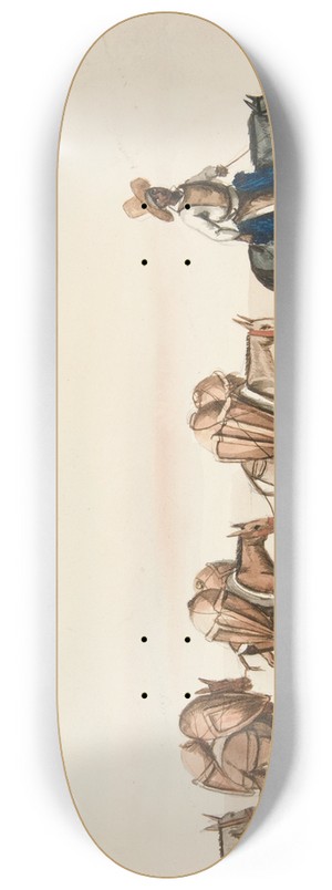 Francisco Fierro - Team of Mules Led by Indian 8.25 inch art skate deck