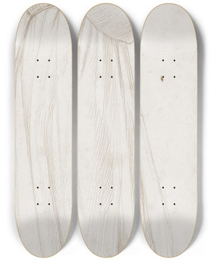 Triptych art skateboard deck of Joseph Edward Southall Study Of A Female Figure by Joseph Edward Southall (1861-1944)