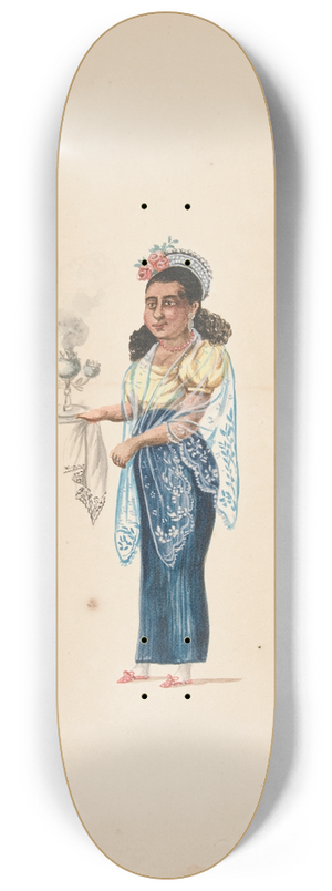 Francisco Fierro - Woman with a Candelabra 8.25 inch art skate deck