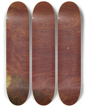 Triptych art skateboard deck of Frederic Edwin Church Sunset_3 by Frederic Edwin Church (1826-1900) Triptych art skateboard deck of Frederic Edwin Church Sunset_3 by Frederic Edwin Church (1826-1900)