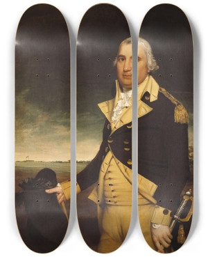 Triptych art skateboard deck of James Earl General Charles Cotesworth Pinckney by James Earl (1761-1796)
