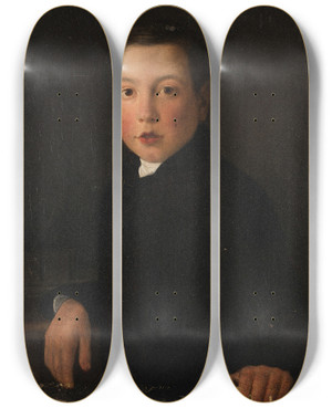 Triptych art skateboard deck of Michael Neder Adolf Musch by Michael Neder (1807-1882) Triptych art skateboard deck of Michael Neder Adolf Musch by Michael Neder (1807-1882)
