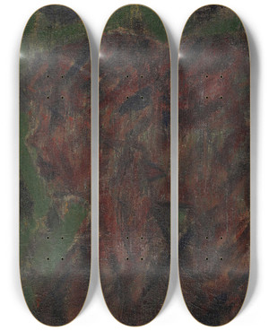 Triptych art skateboard deck of Christian Rohlfs Zwei Schwestern Two Sisters by Christian Rohlfs (1849-1938)