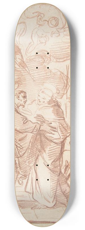 Francisco Vieira de Mattos - Saint Francis Meeting Saint Dominic 8.25 inch art skate deck