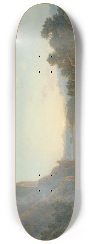 Francis Danby - Sunset over a River Landscape 8.25 inch art skate deck