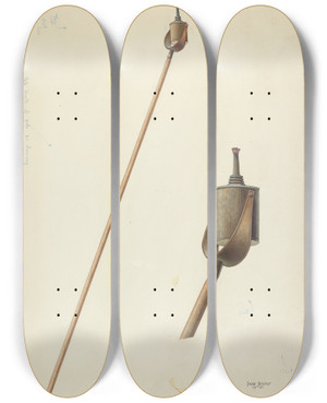 Triptych art skateboard deck of Ivar Julius Election Torch by Ivar Julius