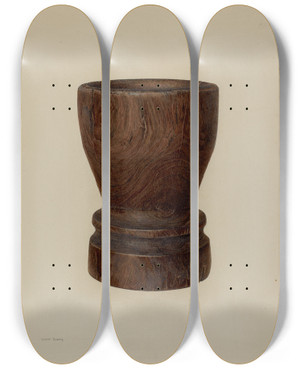 Triptych art skateboard deck of Hester Duany Mortar_3 by Hester Duany (1891-1964)