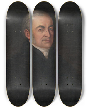 Triptych art skateboard deck of Peter Michal Boh Pavol Cancrini by Peter Michal Bohun (1822-1879)