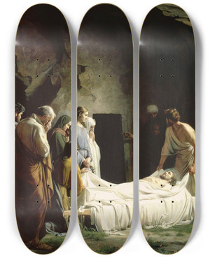 Triptych art skateboard deck of Carl Bloch The Entombment by Carl Bloch (1834-1890) Triptych art skateboard deck of Carl Bloch The Entombment by Carl Bloch (1834-1890)