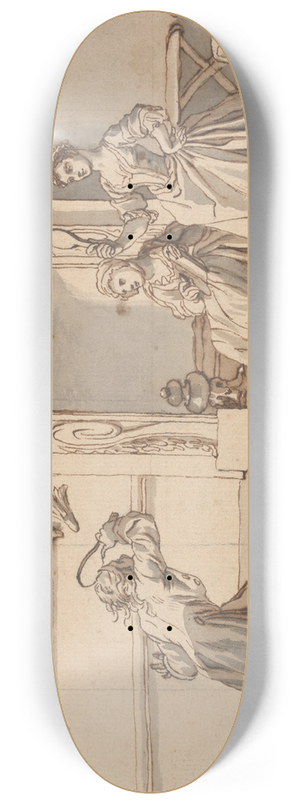 Francis Hayman - Battledore and Shuttlecock 8.25 inch art skate deck Francis Hayman - Battledore and Shuttlecock 8.25 inch art skate deck