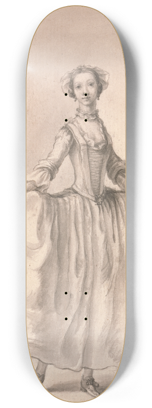 Francis Hayman - Standing Figure of a Lady 8.25 inch art skate deck Francis Hayman - Standing Figure of a Lady 8.25 inch art skate deck
