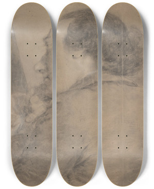 Triptych art skateboard deck of Thomas Frye Portrait Of A Man by Thomas Frye (1710-1762) Triptych art skateboard deck of Thomas Frye Portrait Of A Man by Thomas Frye (1710-1762)