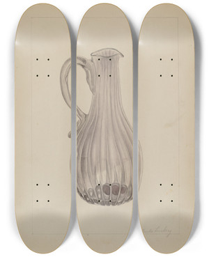 Triptych art skateboard deck of Gertrude Lemberg Cruet by Gertrude Lemberg (20-)