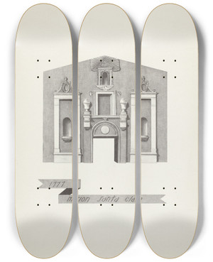 Triptych art skateboard deck of James Jones Mision Santa Clara_1 by James Jones