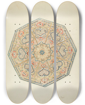 Triptych art skateboard deck of John Thorsen Valentine by John Thorsen