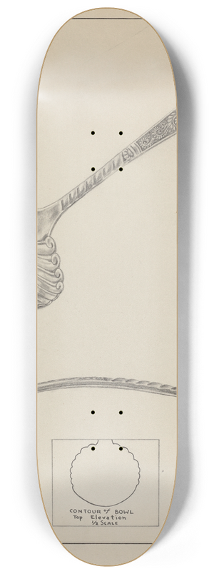 Francis Law Durand - Silver Gravy Ladle 8.25 inch art skate deck