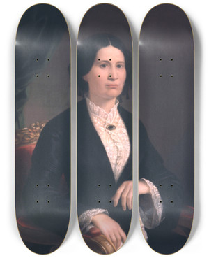 Triptych art skateboard deck of Constantino Brumidi Susan Pickering Bemis by Constantino Brumidi (1805-1880)