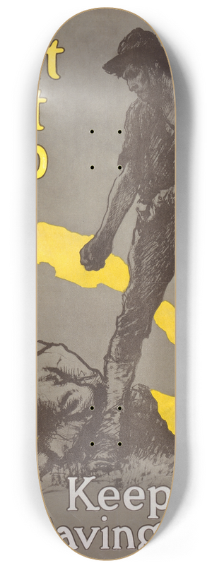 Francis Luis Mora - Dont let up  Keep on saving food 8.25 inch art skate deck