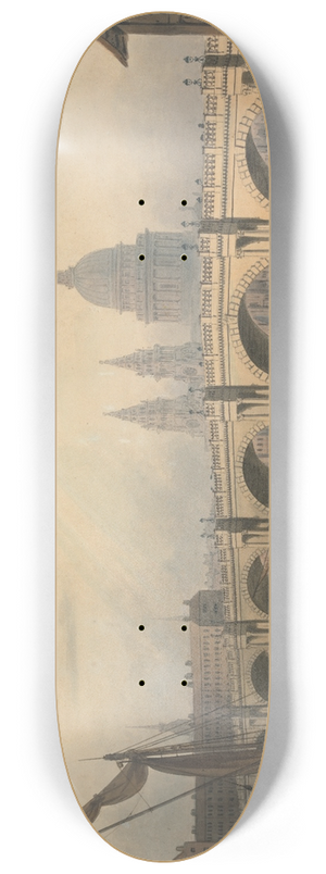 Francis Nicholson - Blackfriars Bridge and St. Pauls 8.25 inch art skate deck