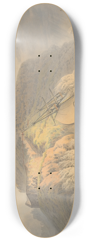 Francis Nicholson - Scarborough; Shipwreck at the Foot of the Castle Cliff 8.25 inch art skate deck Francis Nicholson - Scarborough; Shipwreck at the Foot of the Castle Cliff 8.25 inch art skate deck