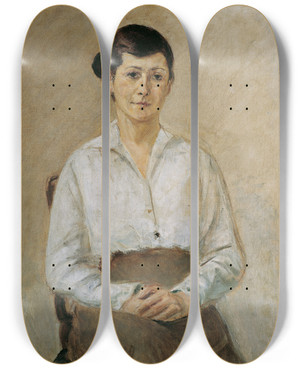 Triptych art skateboard deck of Max Liebermann Kthe Liebermann Die Tochter Des Knstlers by Max Liebermann (1847-1935)
