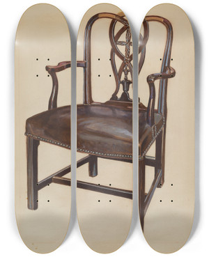 Triptych art skateboard deck of Rolland Livingstone Chair_1 by Rolland Livingstone