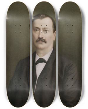 Triptych art skateboard deck of Christoph Deininger Johann Baptist Schwemmer Aus Tapfheim by Christoph Deininger (19-)