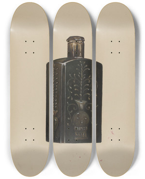 Triptych art skateboard deck of Anna Aloisi Bottle_2 by Anna Aloisi