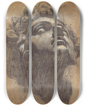 Triptych art skateboard deck of Jacopo Tintoretto Head Of Giuliano De Medici by Jacopo Tintoretto (1518-1594) Triptych art skateboard deck of Jacopo Tintoretto Head Of Giuliano De Medici by Jacopo Tintoretto (1518-1594)