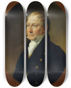 Triptych art skateboard deck of Johann Peter Krafft Heinrich Friedrich Mller by Johann Peter Krafft (1780-1856)