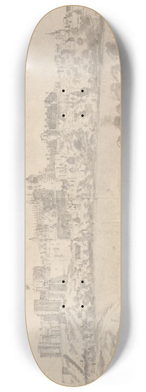 Francis Place - View of Windsor Castle 8.25 inch art skate deck