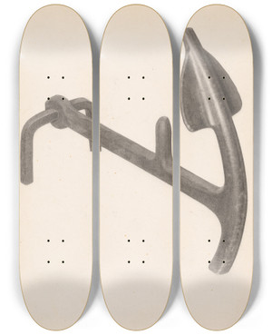 Triptych art skateboard deck of Filippo Porreca Andiron One Of Pair_2 by Filippo Porreca Triptych art skateboard deck of Filippo Porreca Andiron One Of Pair_2 by Filippo Porreca