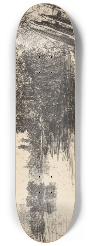 Francis Seymour Haden - Brentford Ferry 8.25 inch art skate deck