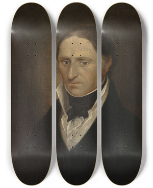 Triptych art skateboard deck of Micha Stachowicz Portrait Of Marcin Pade 17651846 by Michal Stachowicz (1768-1825)