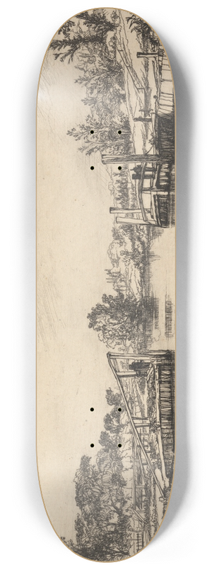 Francis Seymour Haden - Egham Lock 8.25 inch art skate deck