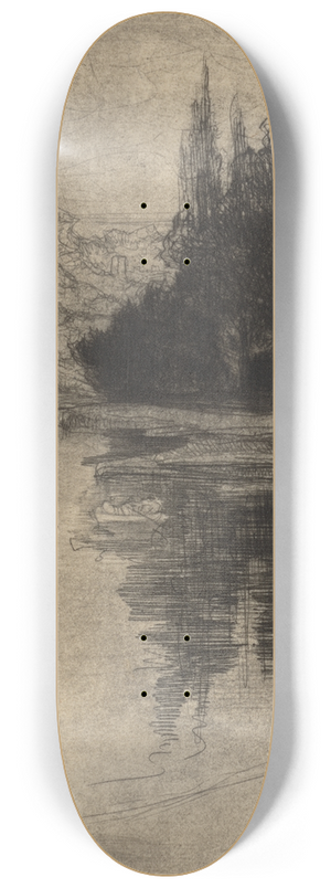 Francis Seymour Haden - Evening 8.25 inch art skate deck