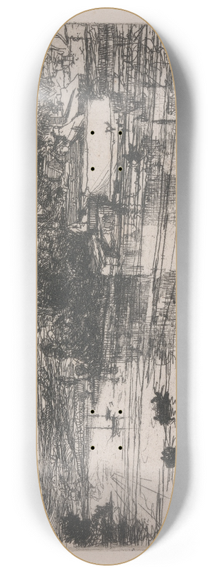 Francis Seymour Haden - From the Bridge at Cardigan 8.25 inch art skate deck Francis Seymour Haden - From the Bridge at Cardigan 8.25 inch art skate deck