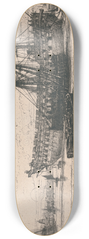 Francis Seymour Haden - The Breaking Up of the Agamemnon, no. 1 8.25 inch art skate deck Francis Seymour Haden - The Breaking Up of the Agamemnon, no. 1 8.25 inch art skate deck