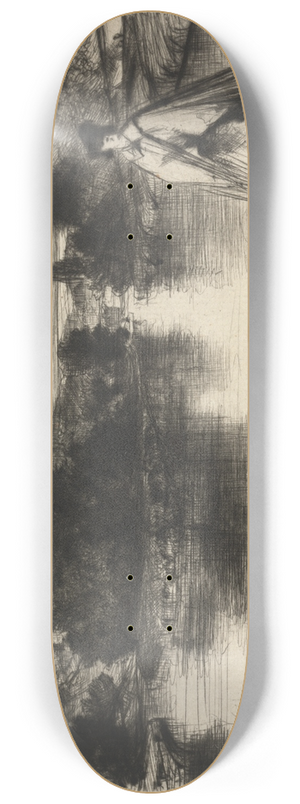 Francis Seymour Haden - The Towing Path 8.25 inch art skate deck Francis Seymour Haden - The Towing Path 8.25 inch art skate deck
