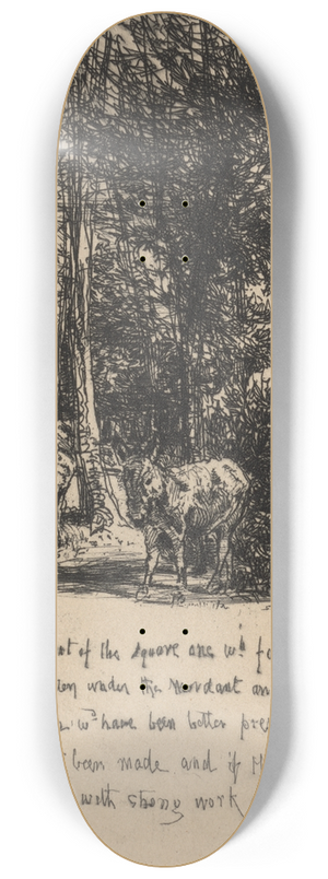 Francis Seymour Haden - The Two Asses 8.25 inch art skate deck