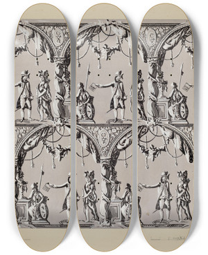 Triptych art skateboard deck of John Garay Wallpaper by John Garay
