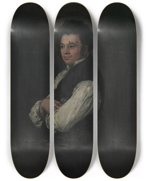Triptych art skateboard deck of Francisco De Goya Tiburcio Prez Y Cuervo 17851841 The Architect by Francisco de Goya (1746-1828)