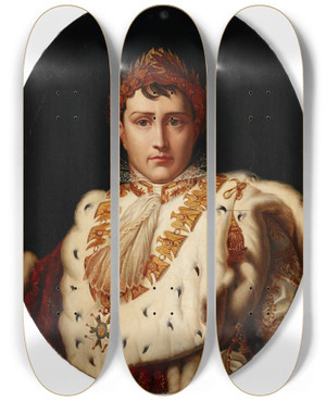 Triptych art skateboard deck of Studio Of Franois Grard Portrait Of Napolon Bonaparte 17691821 by Studio Of Francois Gerard (1770-1837)