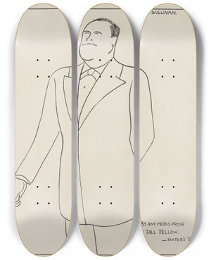 Triptych art skateboard deck of Carlo De Fornaro Mortals Immortals Pl51 by Carlo de Fornaro (1872-1949)