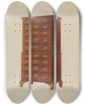 Triptych art skateboard deck of Frank Wenger Chestonchest by Frank Wenger (20-)