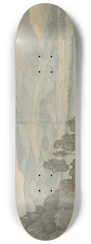 Francis Towne - View of Lake Coniston, Lancashire 8.25 inch art skate deck Francis Towne - View of Lake Coniston, Lancashire 8.25 inch art skate deck